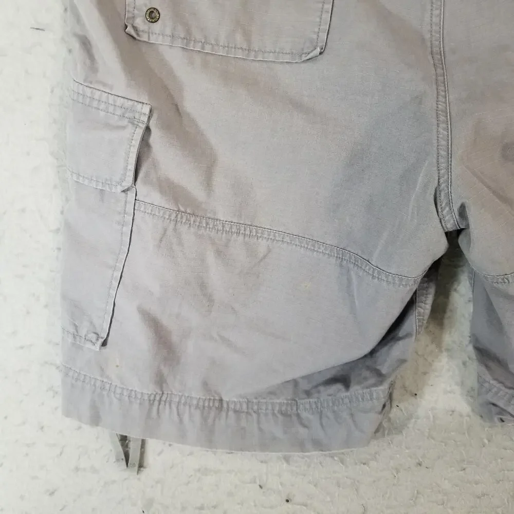 Banana Republic cargo hiking shorts mens 38x11 gray cotton ripstop outdoor urban